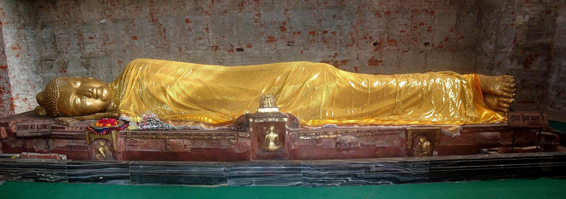 Gautama Buddha's statue in Parinirvana, at the Mahaparinirvana Temple